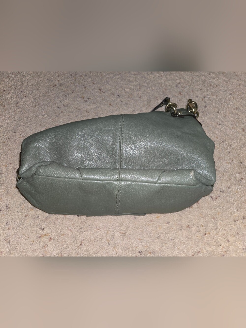 Coach Brooke Green Hobo Leather Handbag Purse Bag - Picture 4 of 9